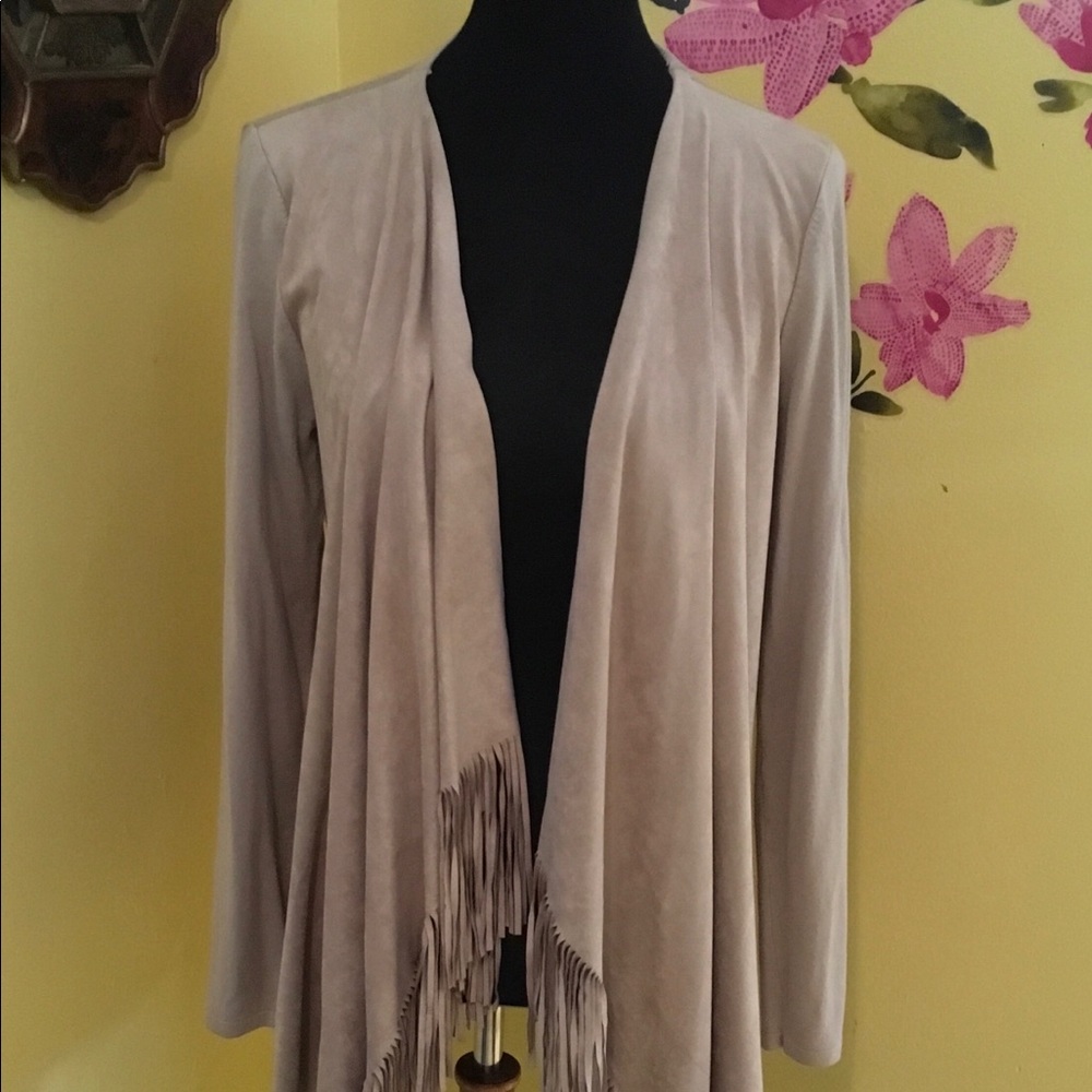 INC International Concepts Fringe Long Cardigan